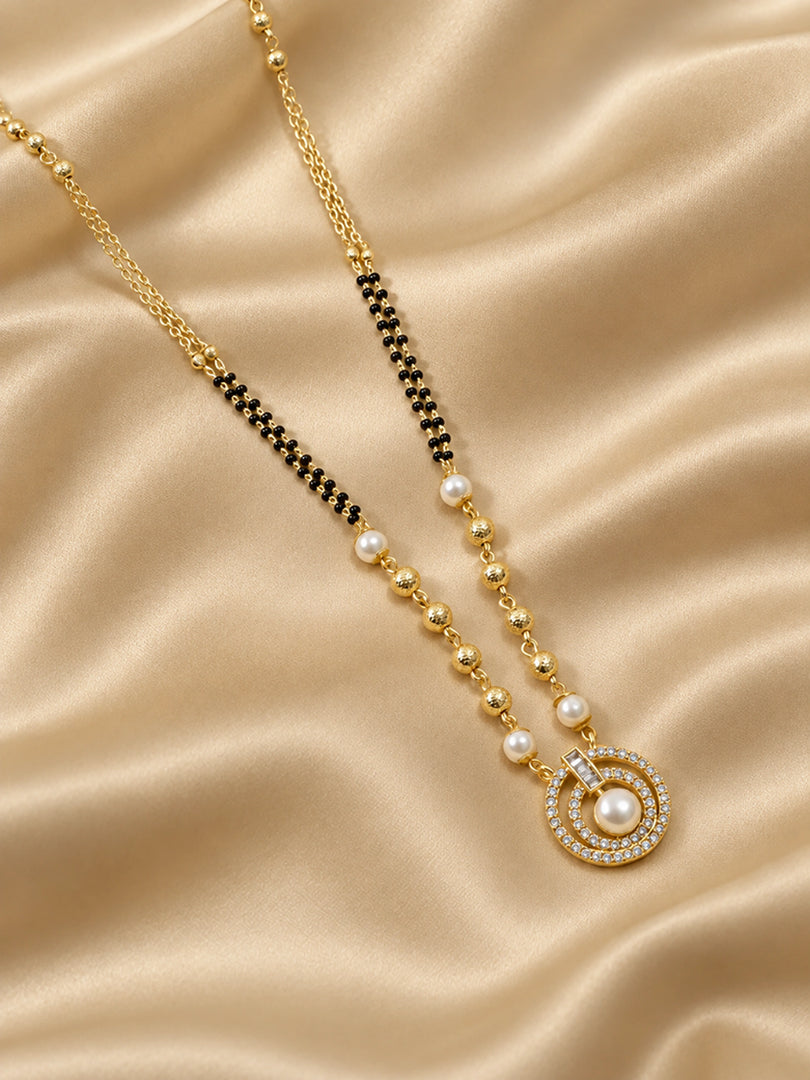 Pearl Halo Mangalsutra Necklace