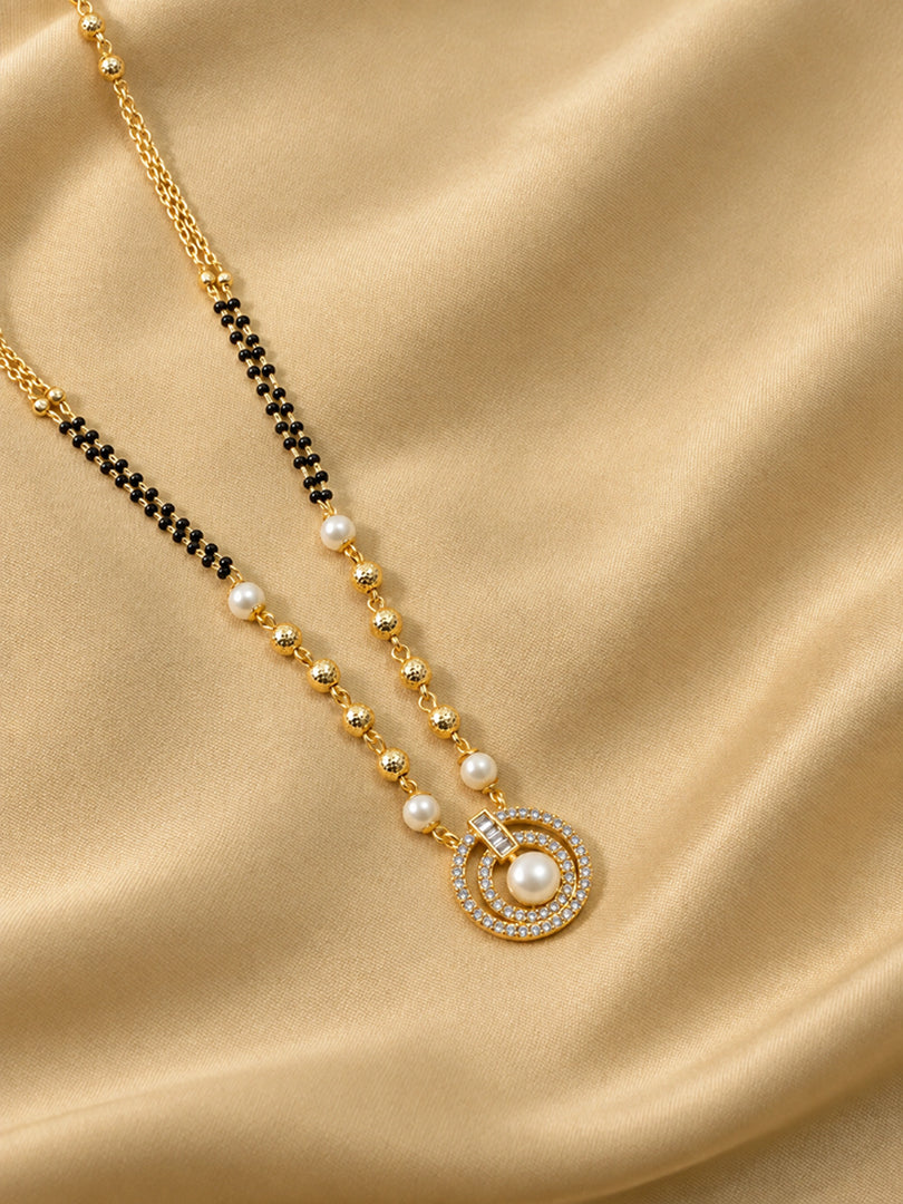 Pearl Halo Mangalsutra Necklace