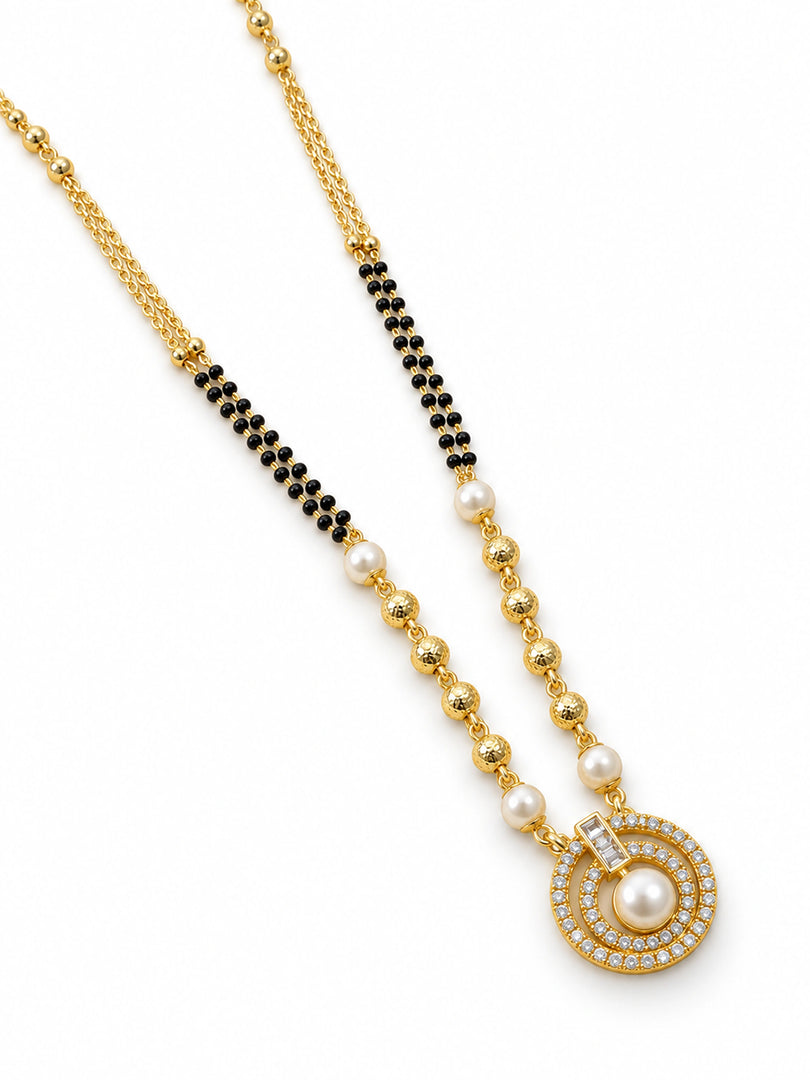 Pearl Halo Mangalsutra Necklace