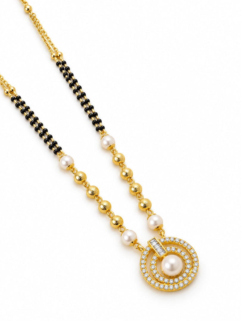 Pearl Halo Mangalsutra Necklace