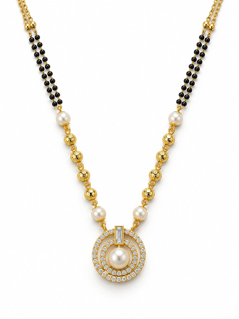 Pearl Halo Mangalsutra Necklace