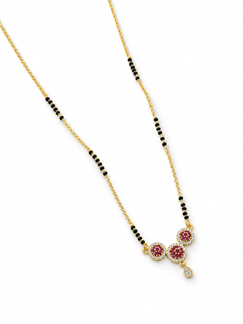 Ruby Blossom Mangalsutra Necklace
