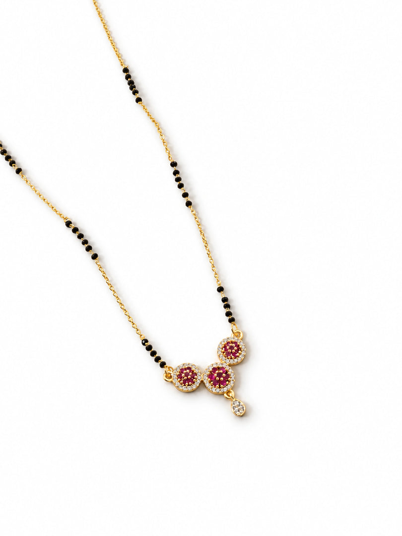 Ruby Blossom Mangalsutra Necklace