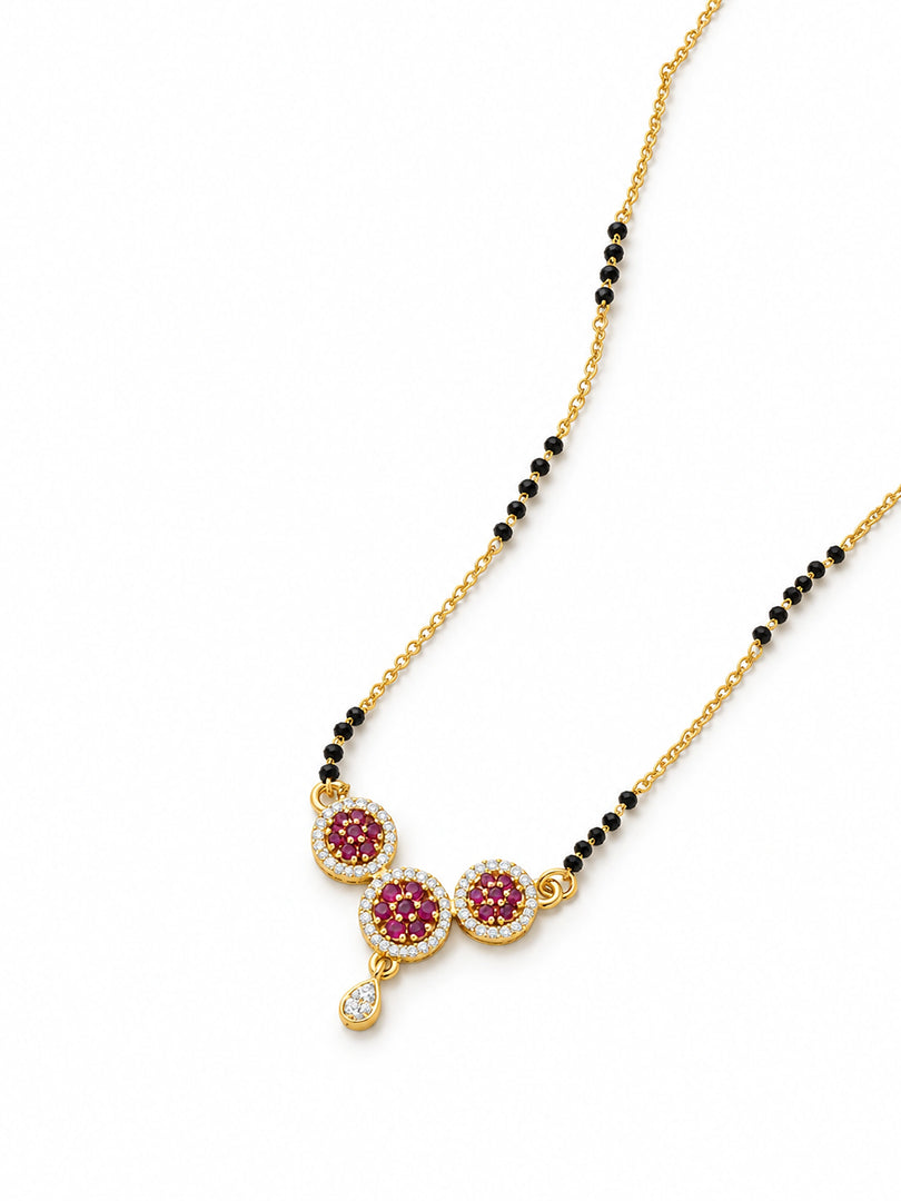 Ruby Blossom Mangalsutra Necklace