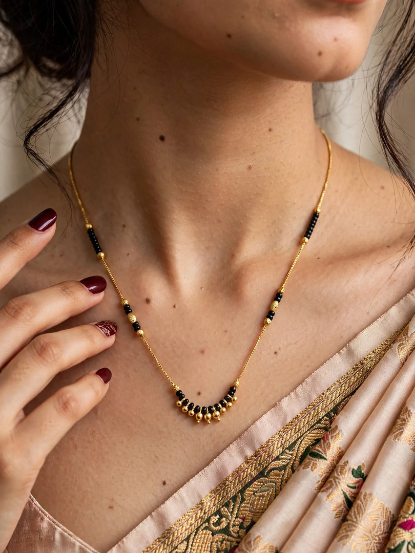 Golden Bead Mangalsutra Necklace