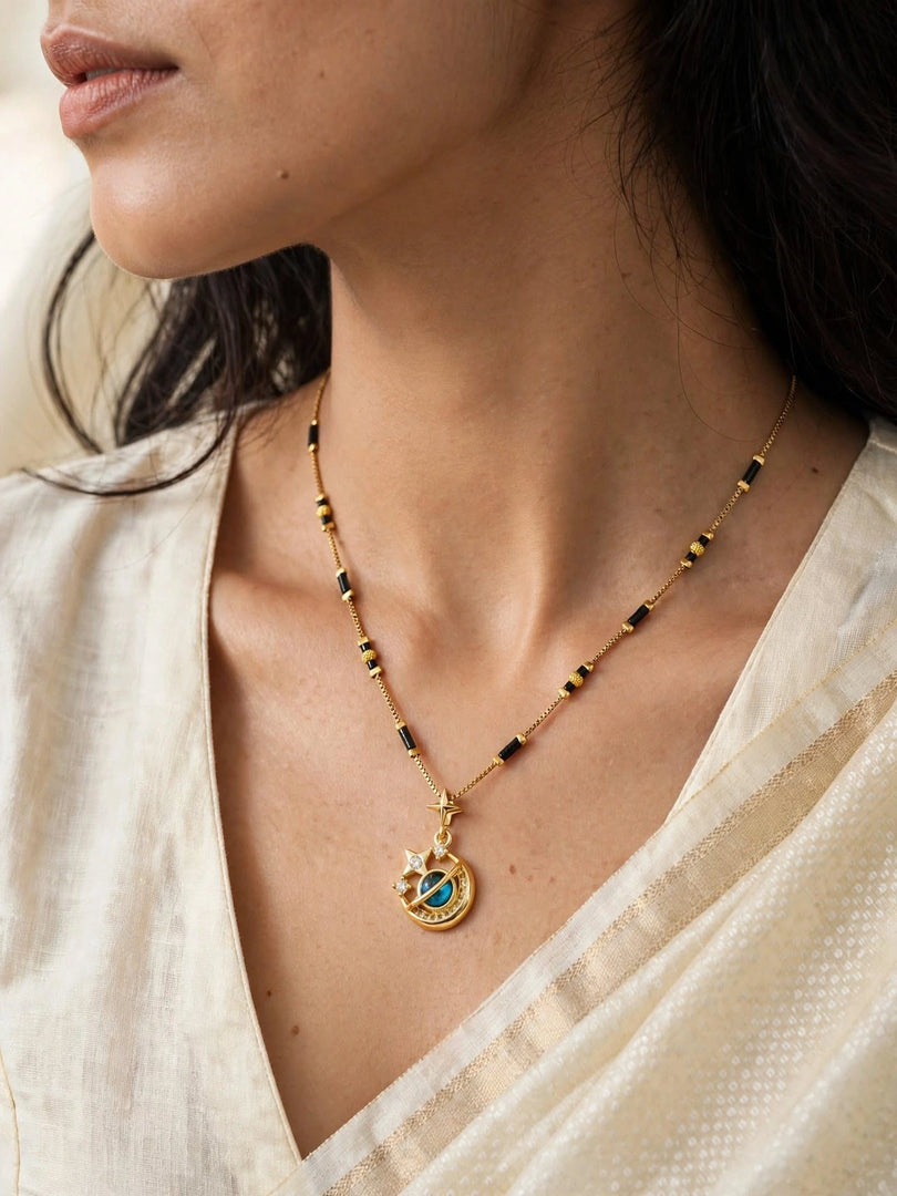 Celestial Moon Mangalsutra Necklace
