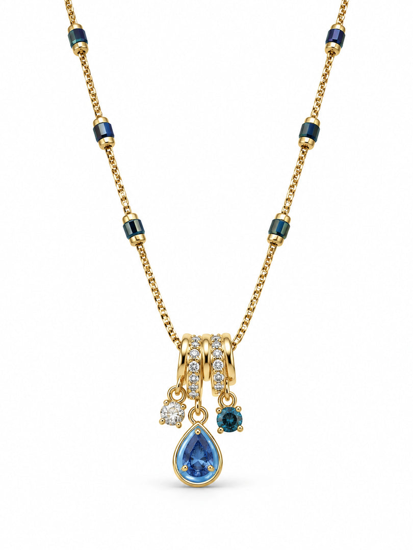 Azure Teardrop Mangalsutra Necklace