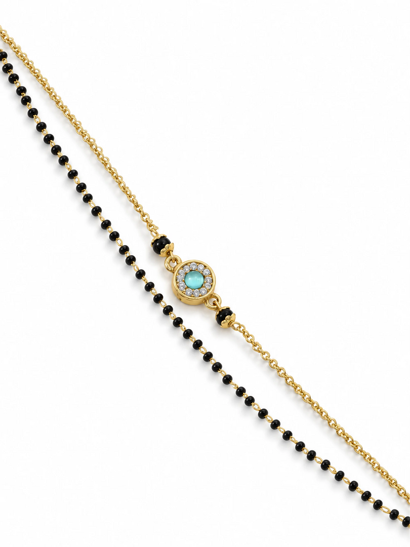 Aqua Halo Mangalsutra Bracelet