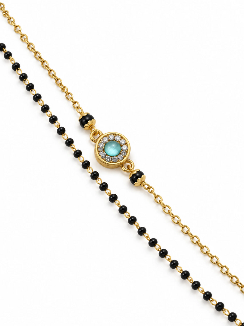 Aqua Halo Mangalsutra Bracelet