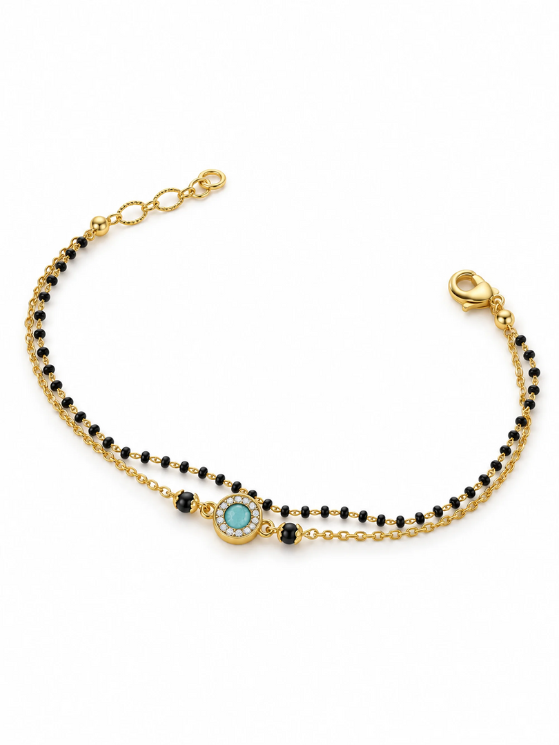 Aqua Halo Mangalsutra Bracelet