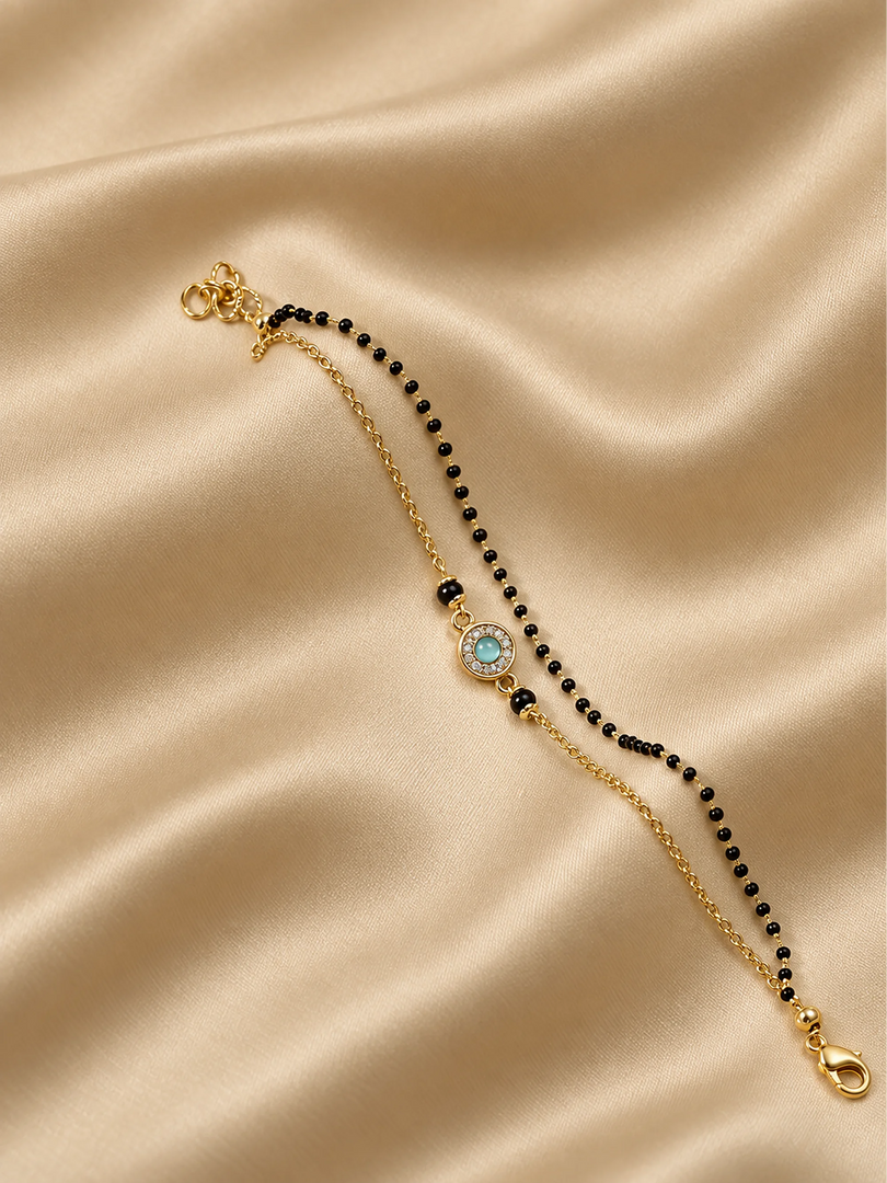 Aqua Halo Mangalsutra Bracelet