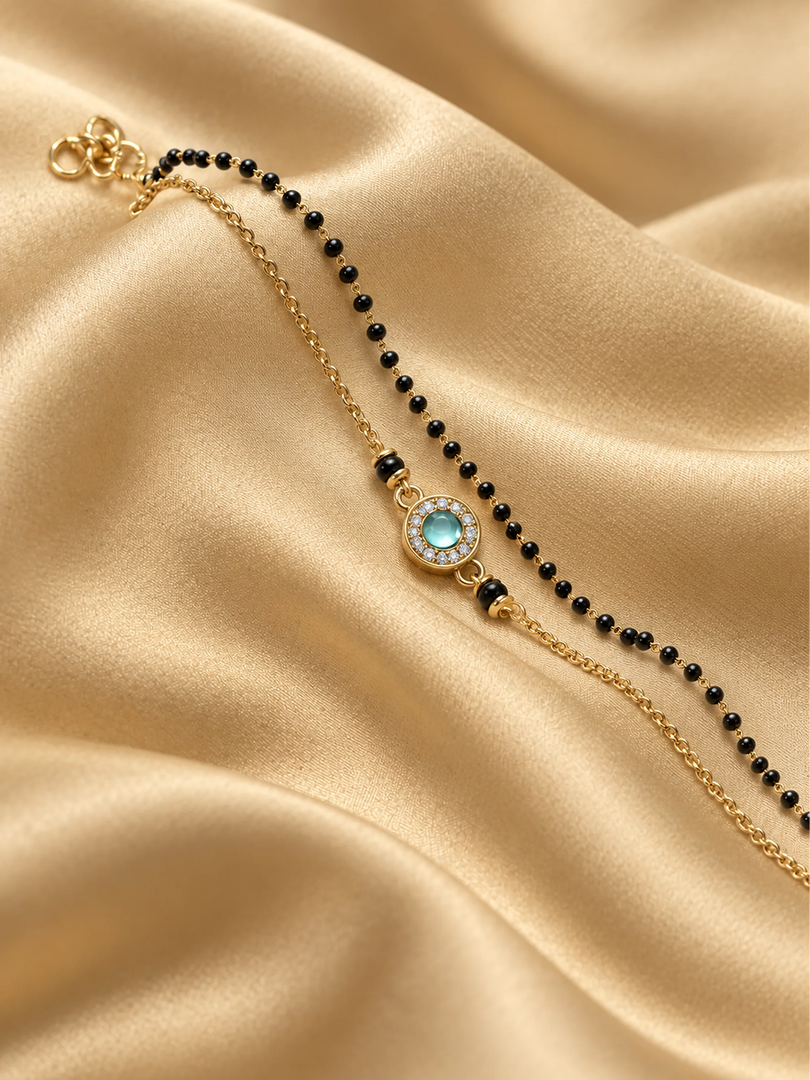Aqua Halo Mangalsutra Bracelet