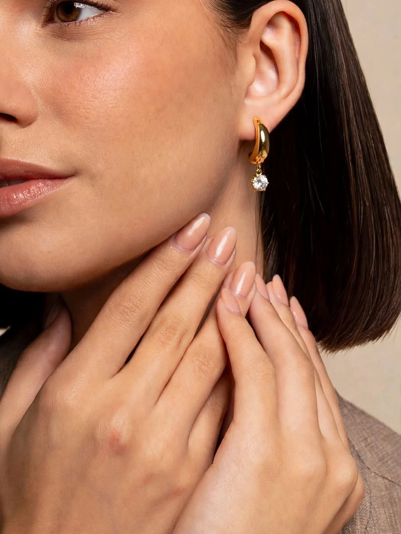 Aura Crescent Drizzle Earrings