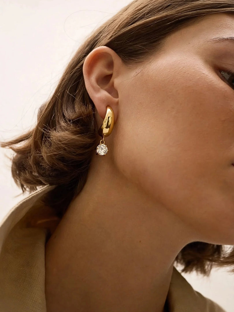 Aura Crescent Drizzle Earrings