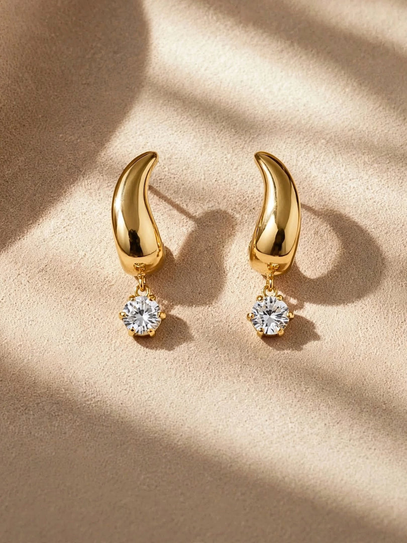 Aura Crescent Drizzle Earrings