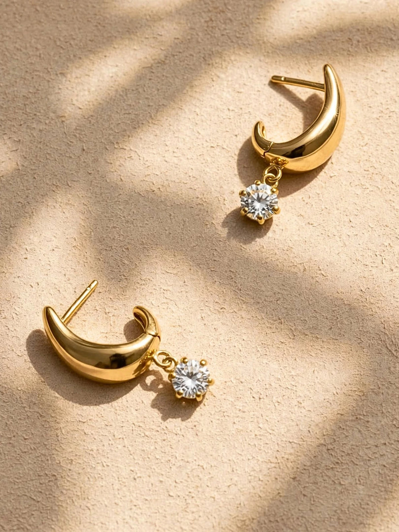 Aura Crescent Drizzle Earrings