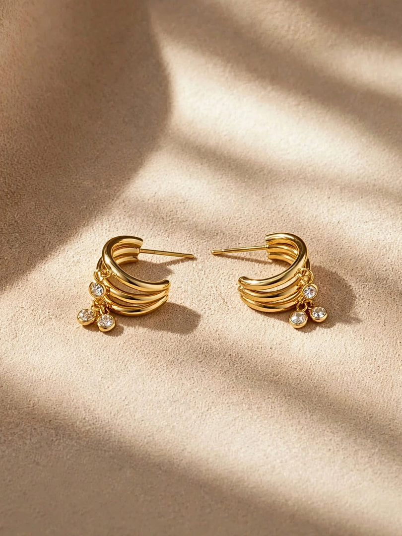 Aura Triple Hoop Earrings