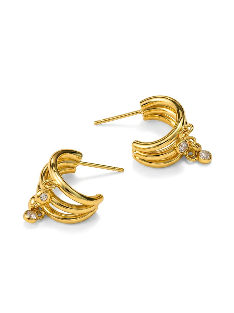 Aura Triple Hoop Earrings