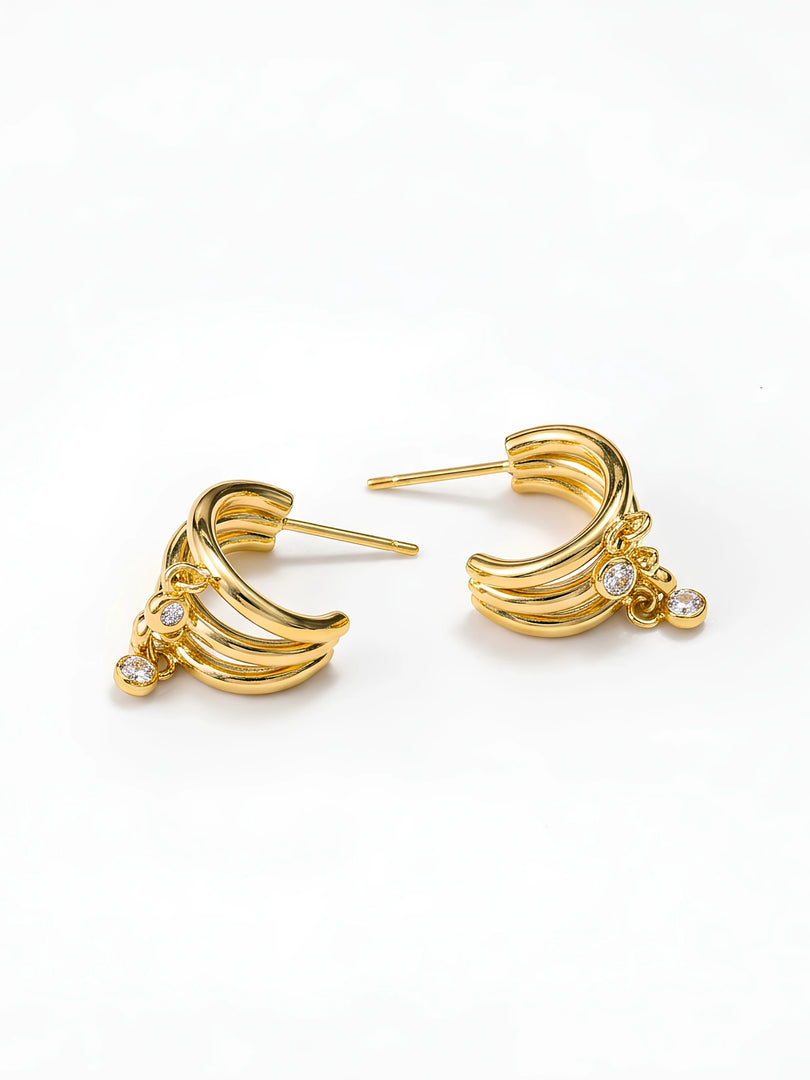 Aura Triple Hoop Earrings