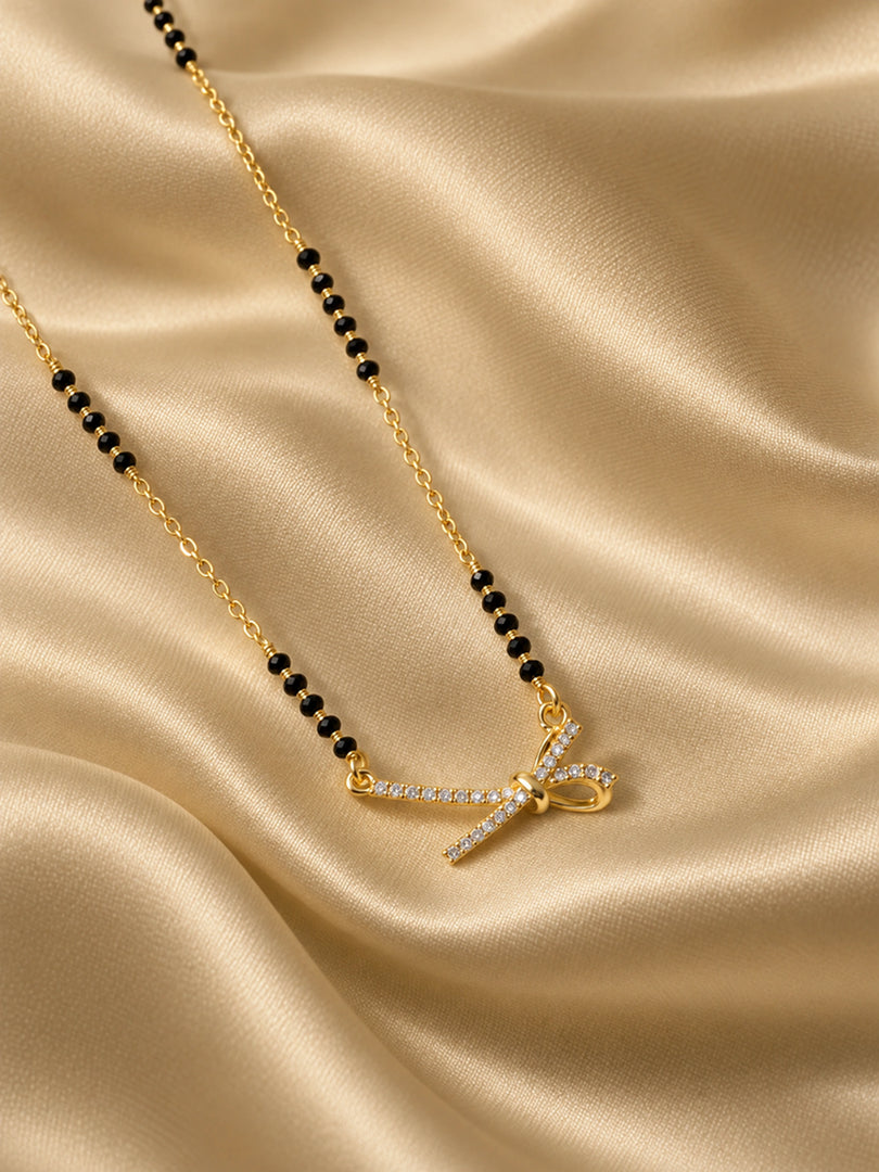 Crystal Bow Mangalsutra
