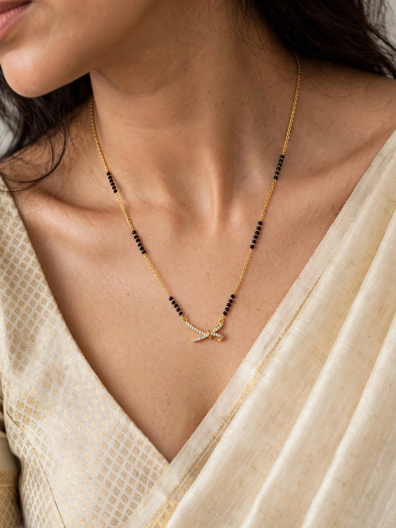 Crystal Bow Mangalsutra