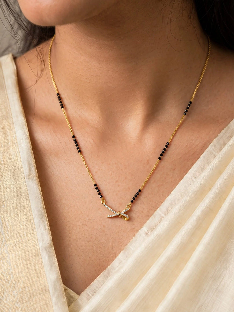 Crystal Bow Mangalsutra