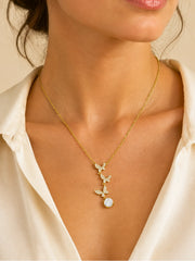 Cascading Butterfly Solitaire Necklace