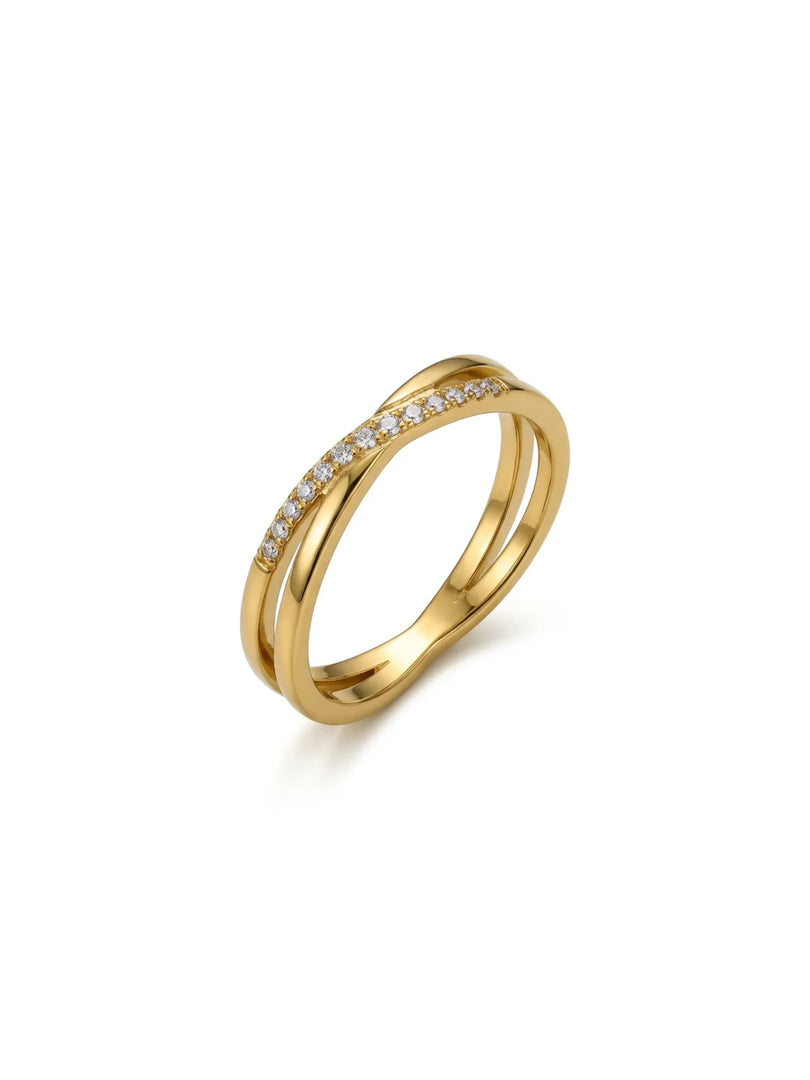 Celeste Cross-Over Ring