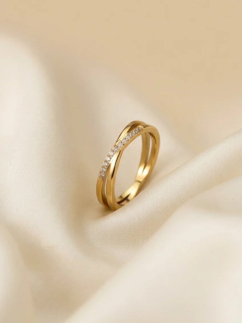Celeste Cross-Over Ring