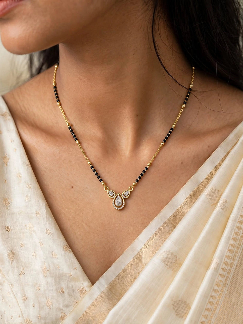 Crystal Dewdrop Mangalsutra