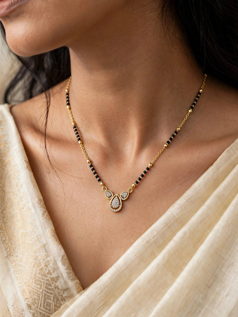 Crystal Dewdrop Mangalsutra