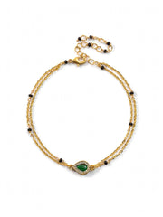 Emerald Dewdrop Mangalsutra Bracelet