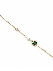 Emerald Pearl & Crystal Bracelet