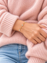Floral Bezel Solitaire Bracelet