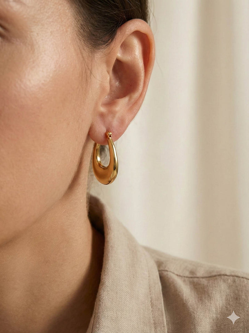 U-shaped Hoops Earrings