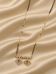 Ruby Geometric Drop Mangalsutra