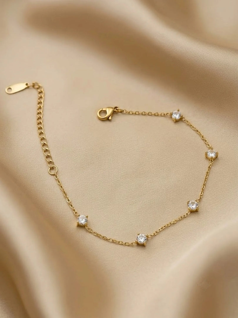 Glimmer Solitaire Station Bracelet