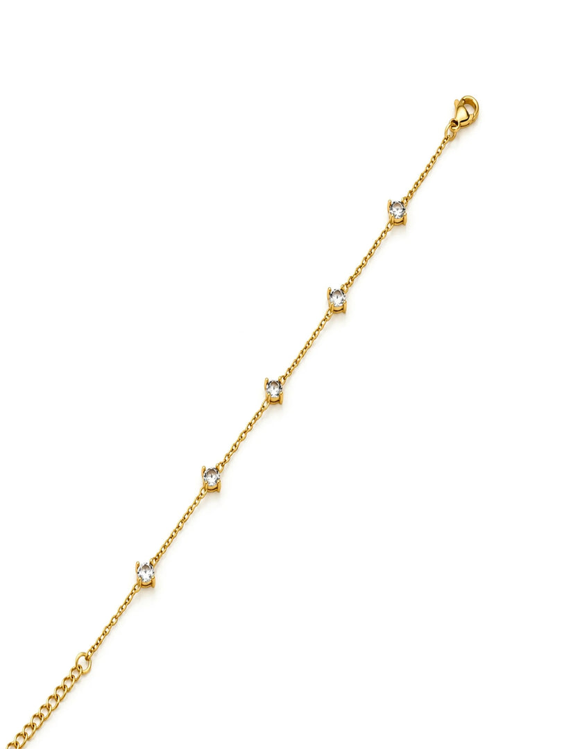 Glimmer Solitaire Station Bracelet