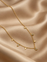 Bar Dangle Station Choker Necklace