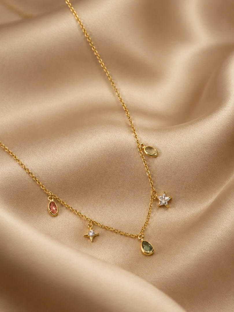 Celestial Multi-Gem Station Necklace