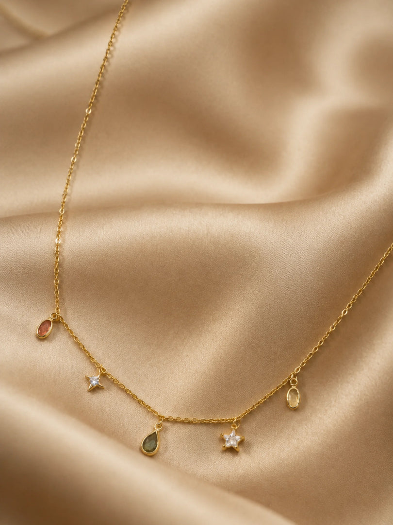 Celestial Multi-Gem Station Necklace