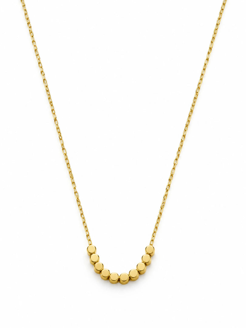 Geometric Cube Bead Station Necklace