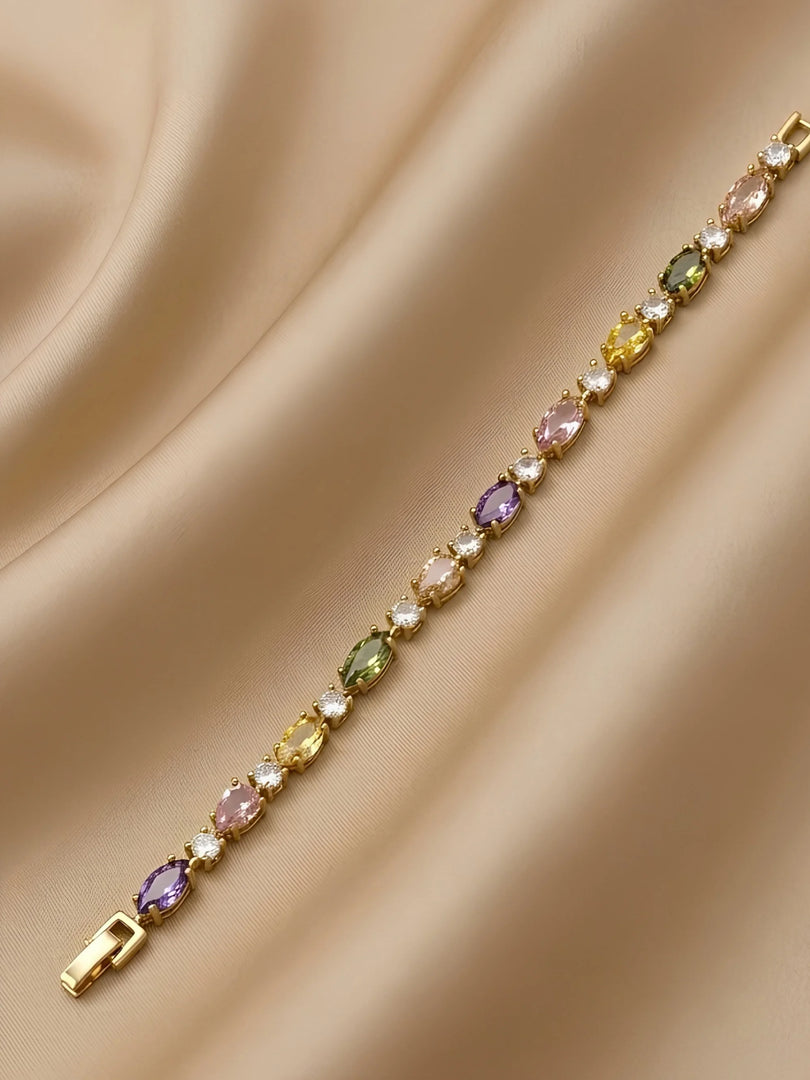 Multicolour Marquise Tennis Bracelet