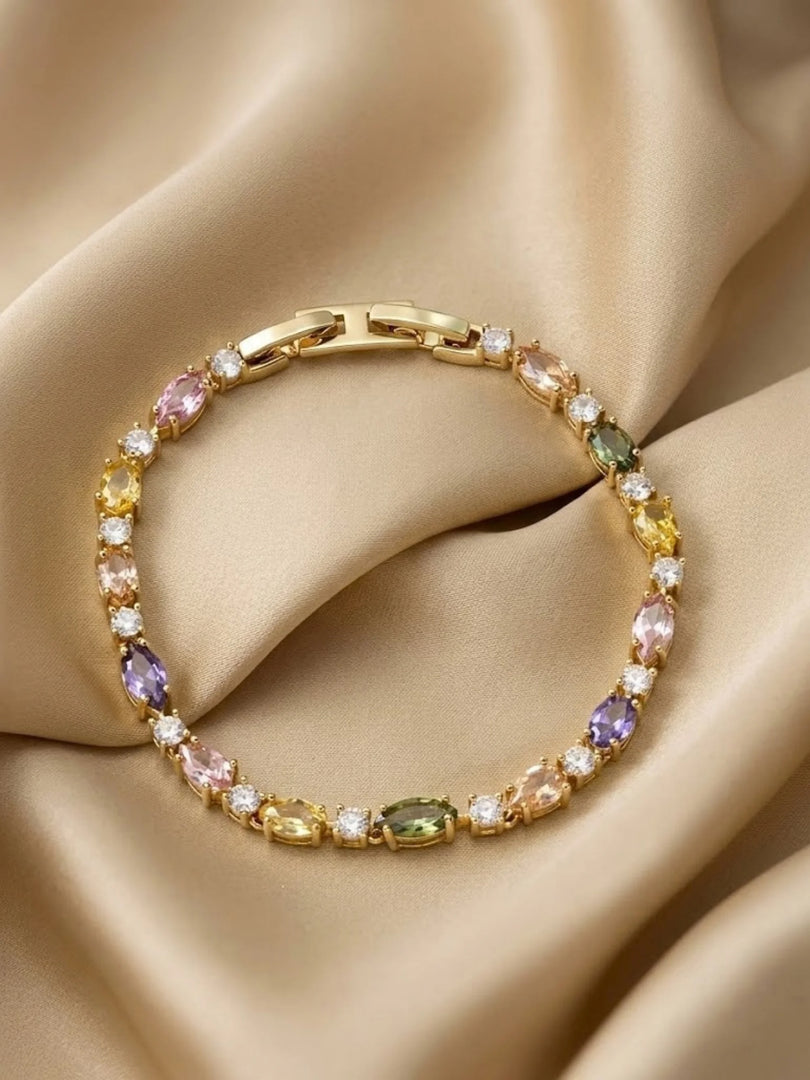 Multicolour Marquise Tennis Bracelet