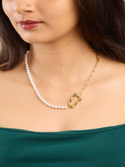 Elara Link & Pearl Fusion Necklace
