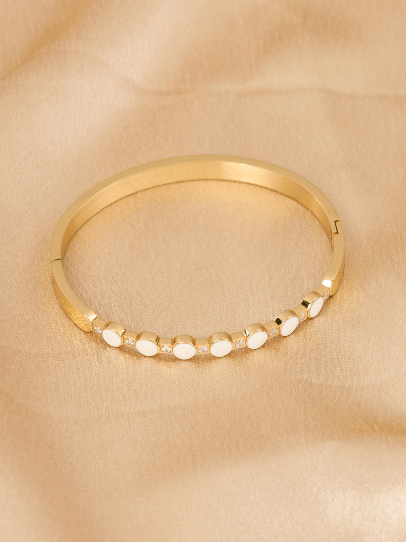 White Enamel Luxe Bracelet
