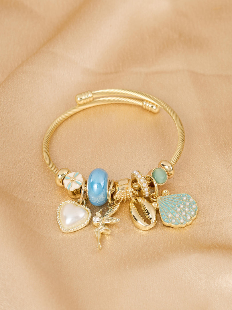 Azure Shell Charm Bracelet