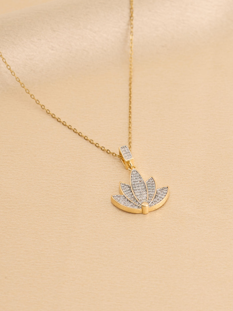 Shimmering Lotus Necklace