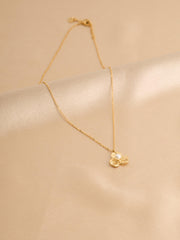 Golden Petal Flower Necklace