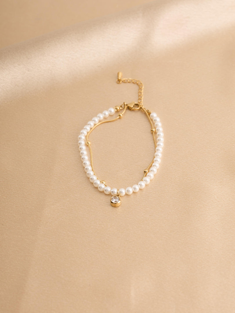 Classic Pearl Fushion Bracelet